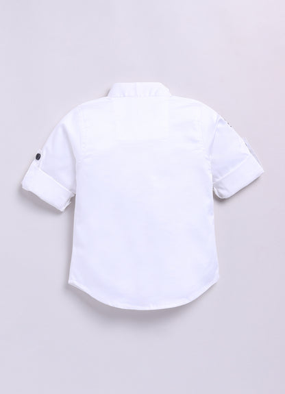 Navy Boys Full Sleeves Elegant Jaquard Nehru Jacket Coord Set