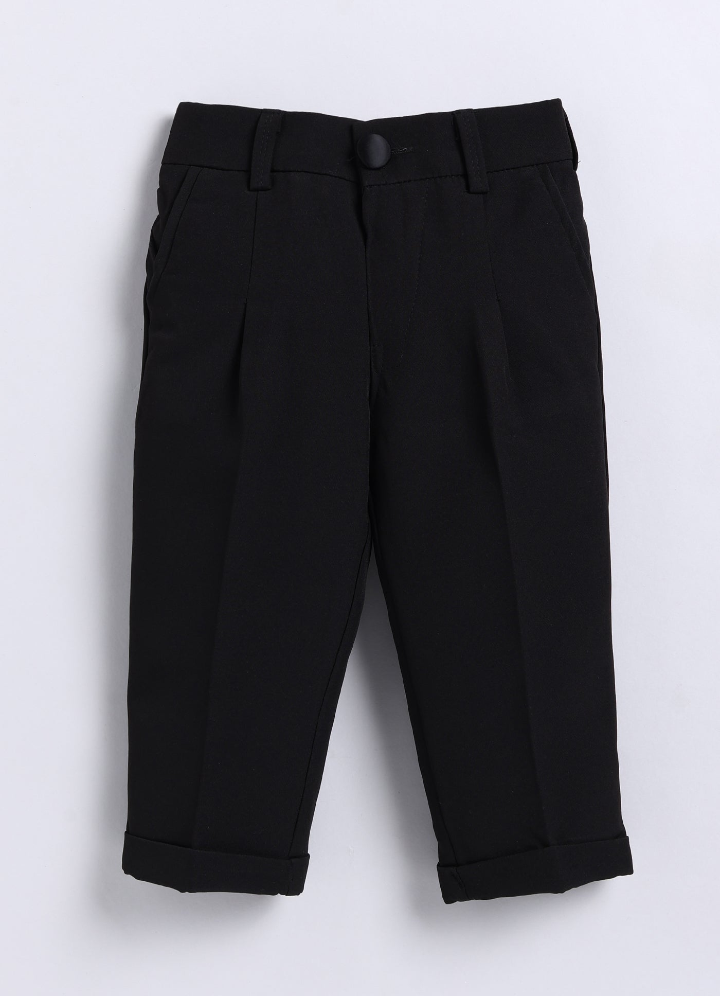 Black Shiny Velvet Coat Tuxedo Pant Shirt Set with Red Bow