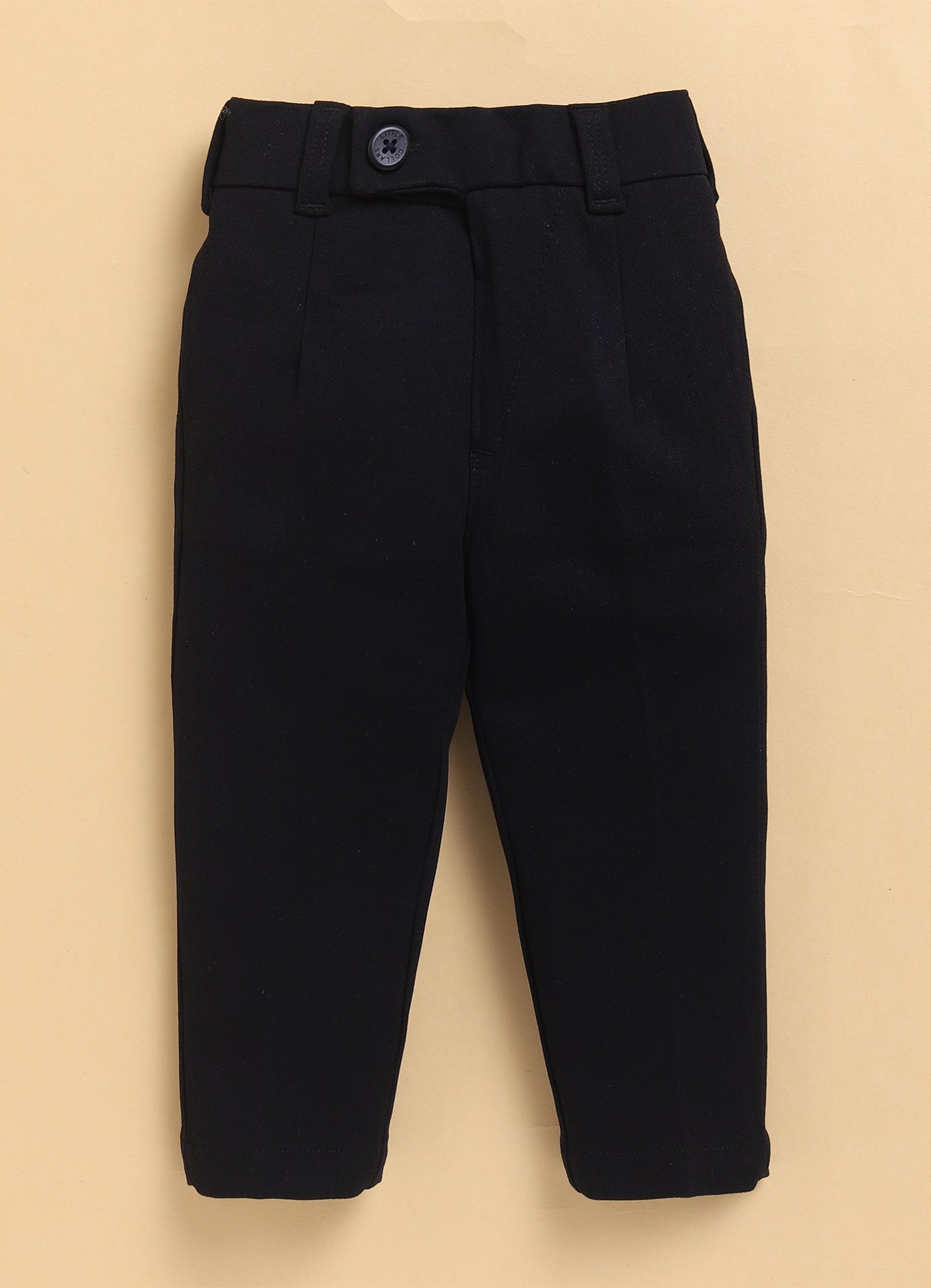 Navy Formal Partywear Jacquard Nehru Jacket Full Sleeves Shirt Pant Set