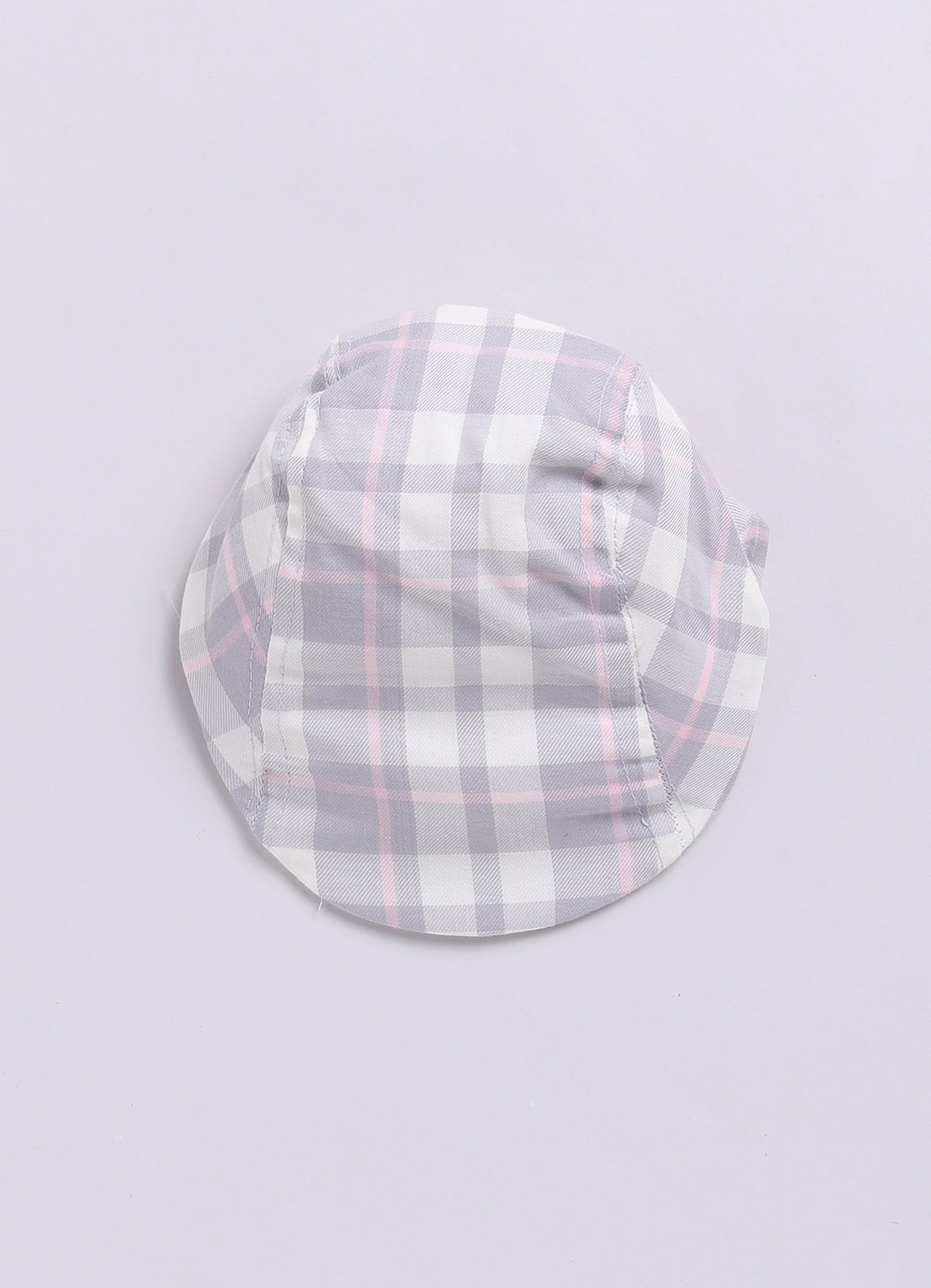 Grey Super Soft Cotton Blended 4 Piece Half Sleeves Checkered Waistcoat Half Pant Set with Bow