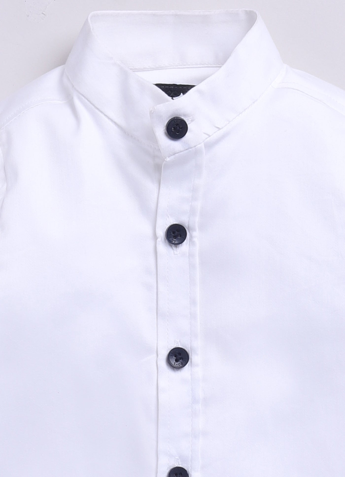 Navy Boys Full Sleeves Elegant Jaquard Nehru Jacket Coord Set