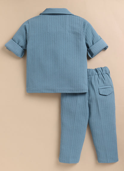 Solid Bright Airport Look Coord with Tshirt Casual Co-ord Set - Green