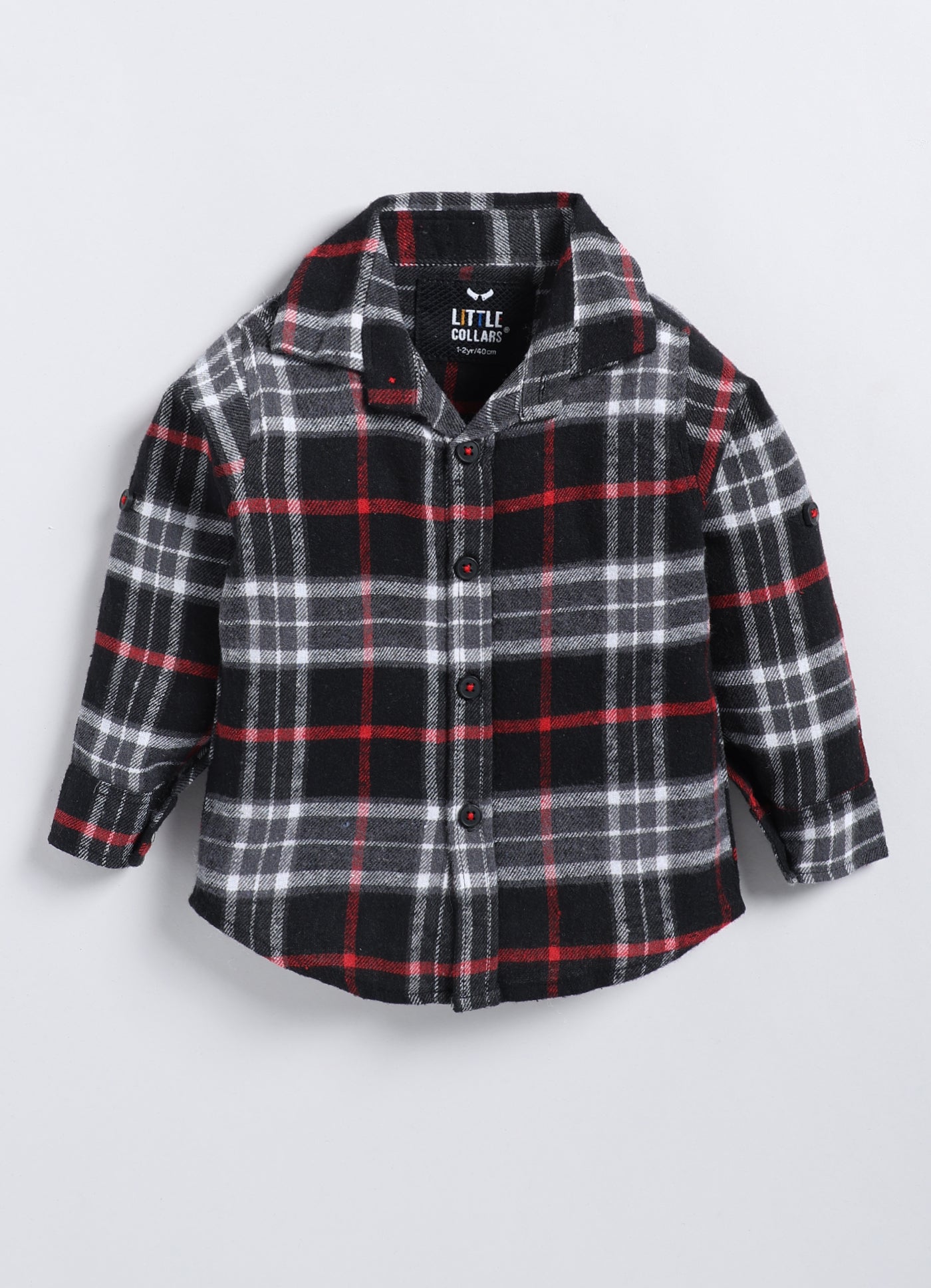 Cotton Denim Woven Full sleeved Washed Jacket with Brushed Checkered Shirt Tshirt and Trousers - Red
