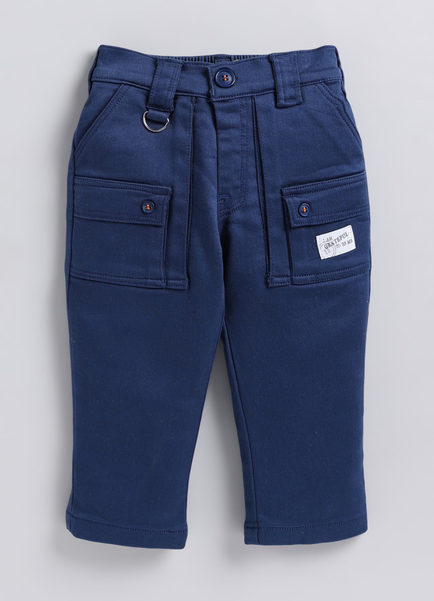Boys Knitted Striped T-shirt, Shirt, Pant with Bow Casual Set- P.Blue