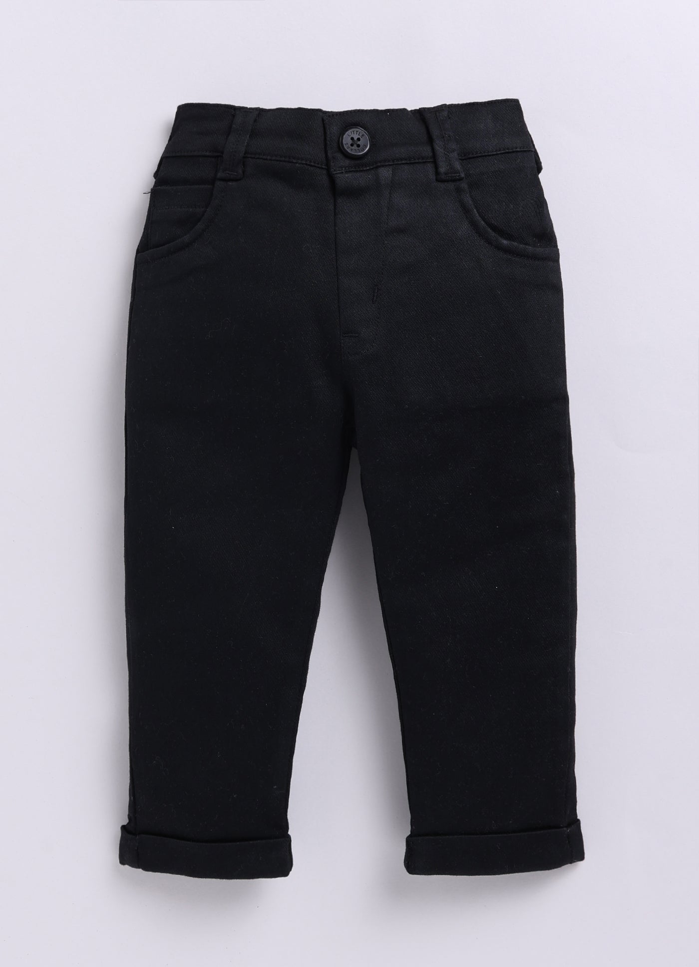 Little Collars Woven Full Sleeves Textured Printed Shirt with Trousers Suspender and Bow Shirt Pant Set- Blue