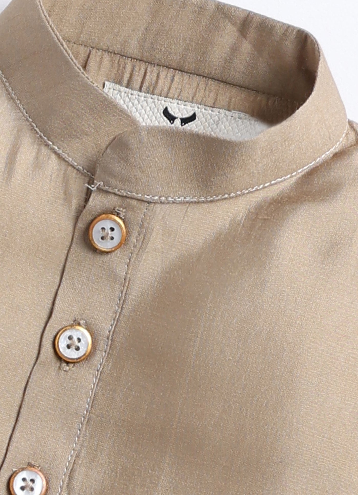 Charming Ethnic Kurta Jacket Set with Insect Embroidery for Boys