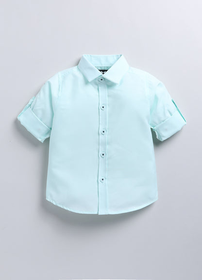 Charming Formal and Traditional Embellished Nehru Jacket Set for Boys- Green