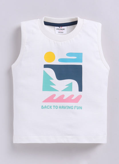 Cotton Summer Vibe Shirt, Printed T-Shirt, Short Pants Casual Set- Blue