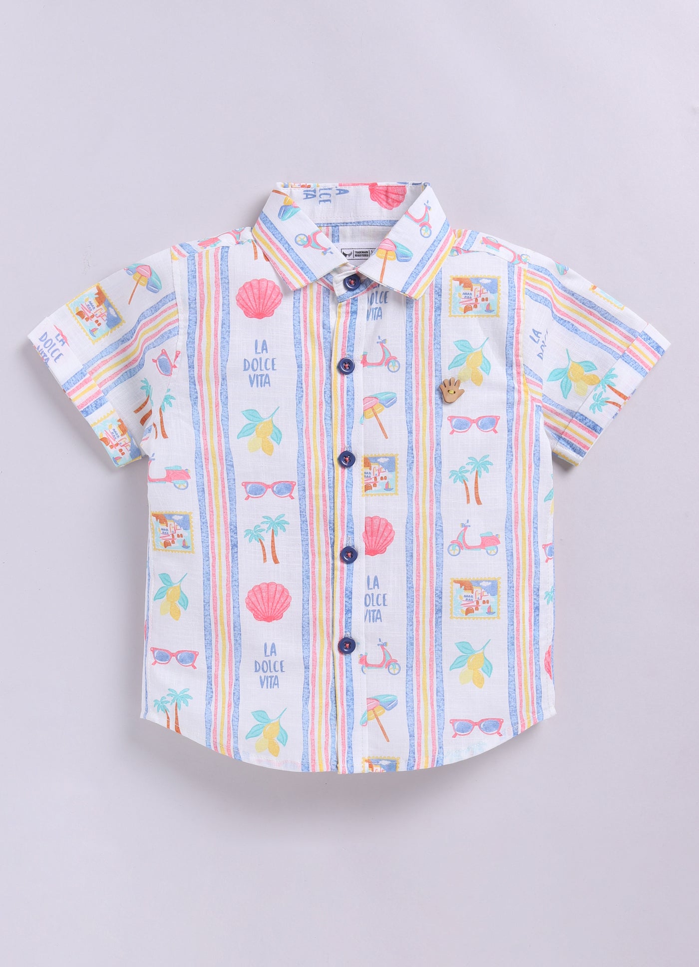 Cotton Summer Vibe Shirt, Printed T-Shirt, Short Pants Casual Set- Blue