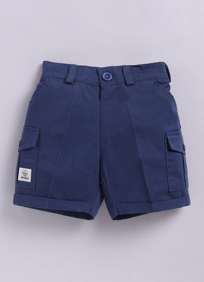 Cotton Summer Vibe Shirt, Printed T-Shirt, Short Pants Casual Set- Blue