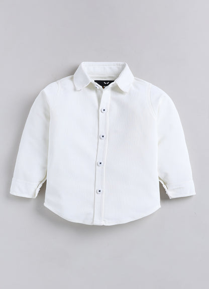 Boys Knitted Striped T-shirt, Shirt, Pant with Bow Casual Set- P.Blue