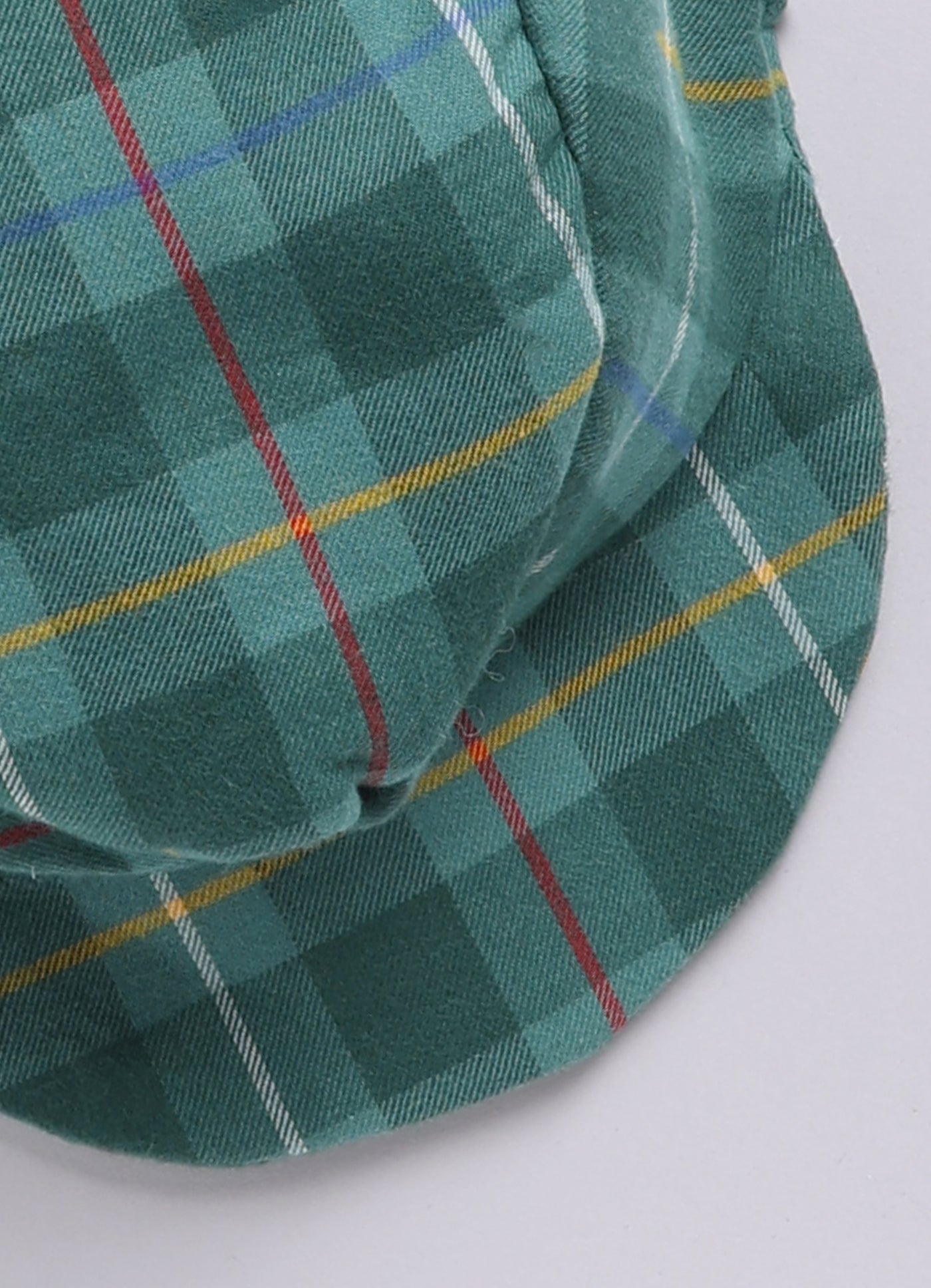 Brushed Cotton Woven Full Sleeves Checkered Waistcoat Pant with Shirt Bow Cap and Brooch Jacket Set- Green