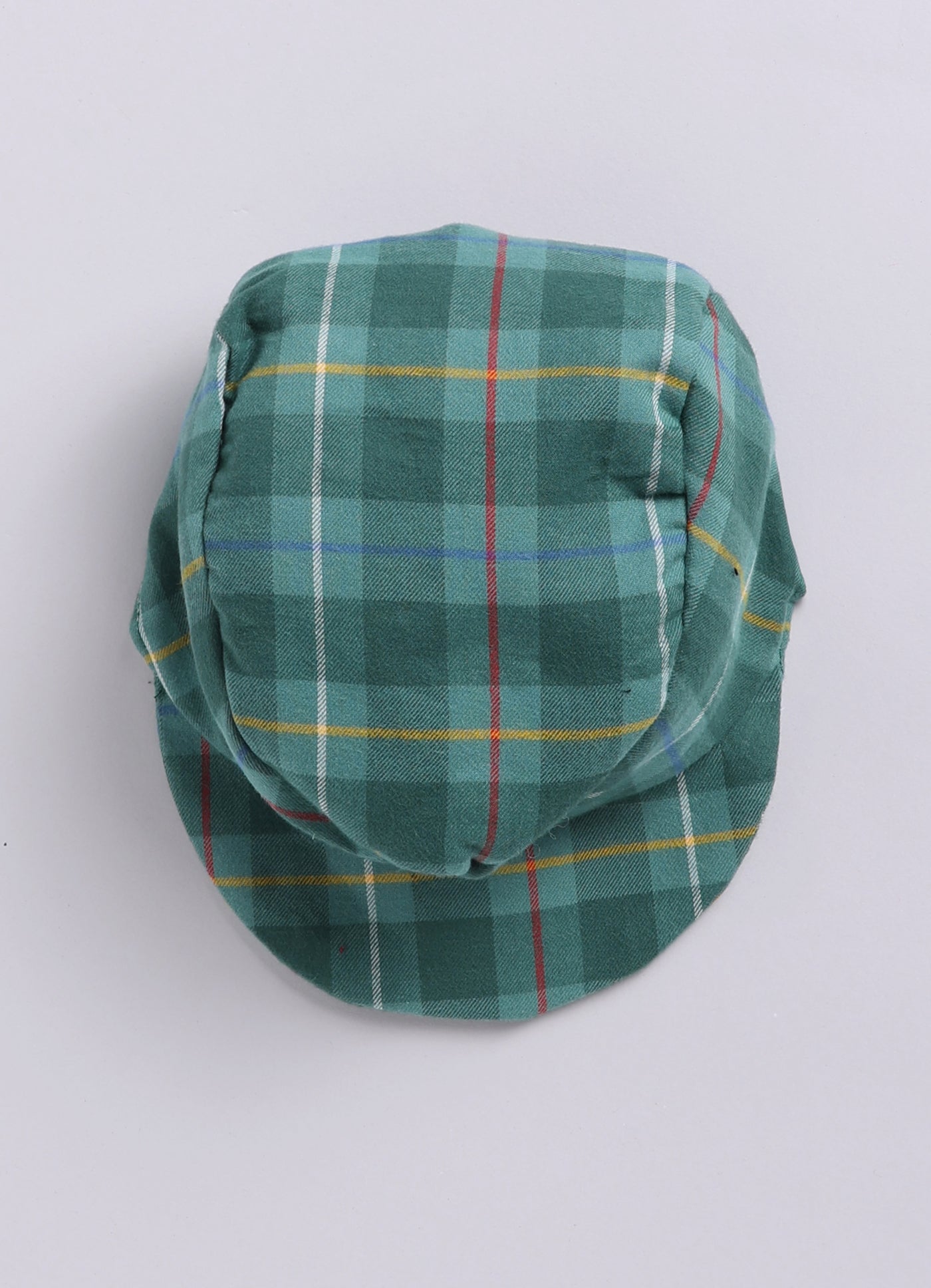 Brushed Cotton Woven Full Sleeves Checkered Waistcoat Pant with Shirt Bow Cap and Brooch Jacket Set- Green