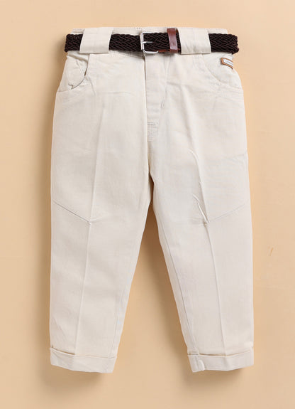 Blended Woven Full Sleeves Floral Motif Embroidered Shirt & Pant Casual Set- Green