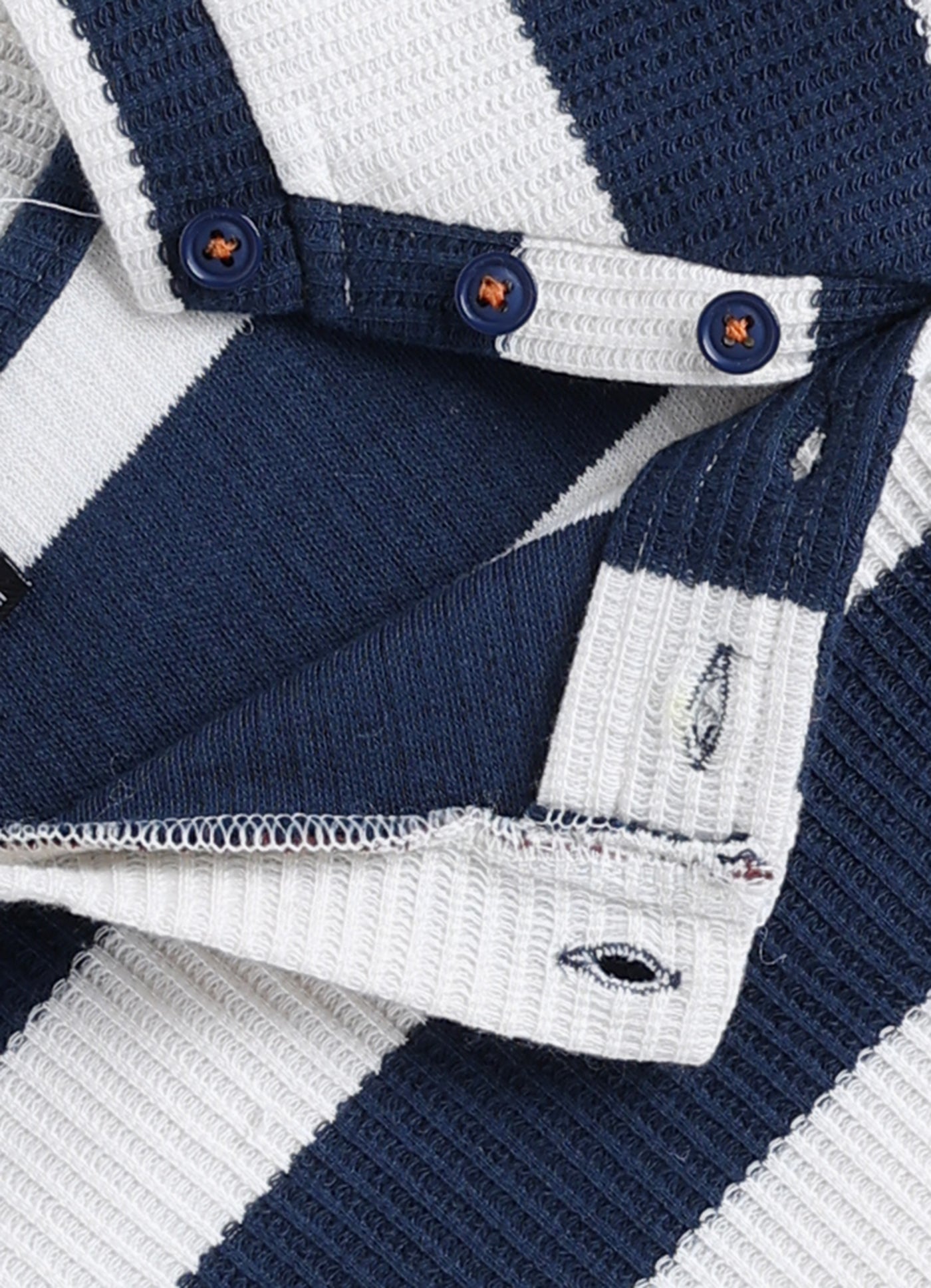 Boys Knitted Striped T-shirt, Shirt, Pant with Bow Casual Set- P.Blue