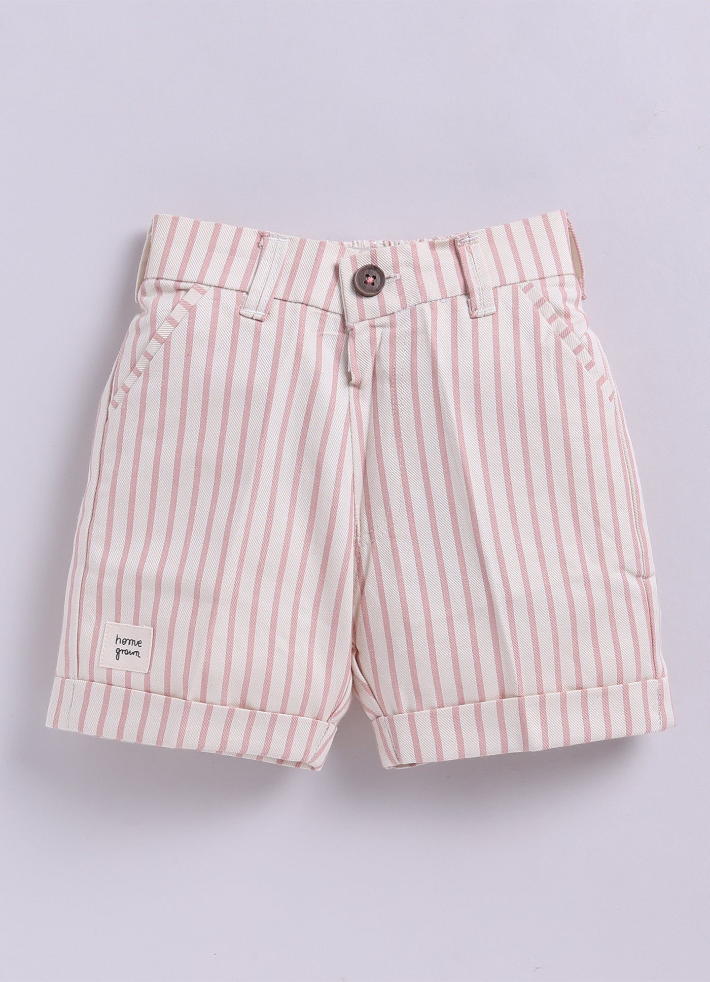 Boys Carnival theme Embriodered Cotton Shirt, Shorts & Bow Suspender Set- Pink