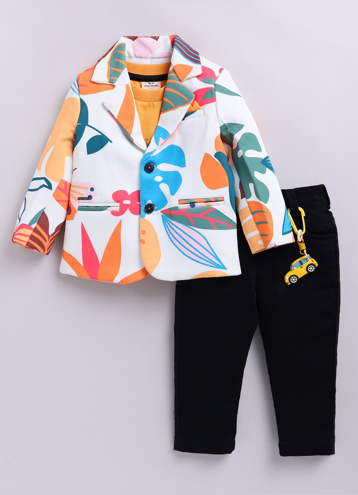 Boys Fun and Bright Blazer, T shirt, Trouser Coat Set - Mango