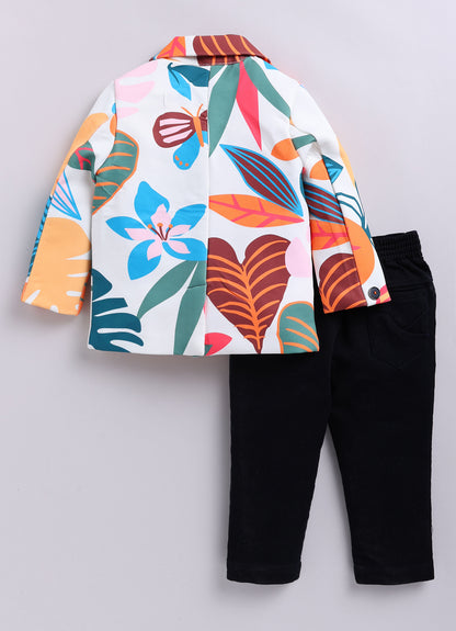 Boys Fun and Bright Blazer, T shirt, Trouser Coat Set - Mango