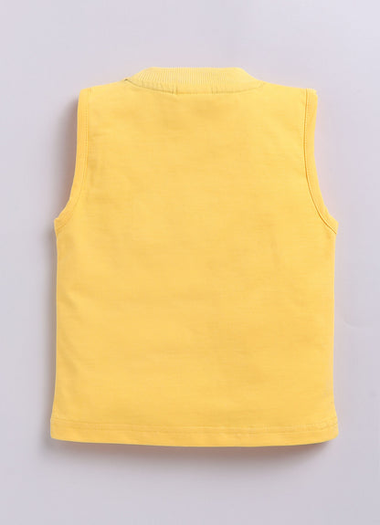 Boys Fun and Bright Blazer, T shirt, Trouser Coat Set - Lemon