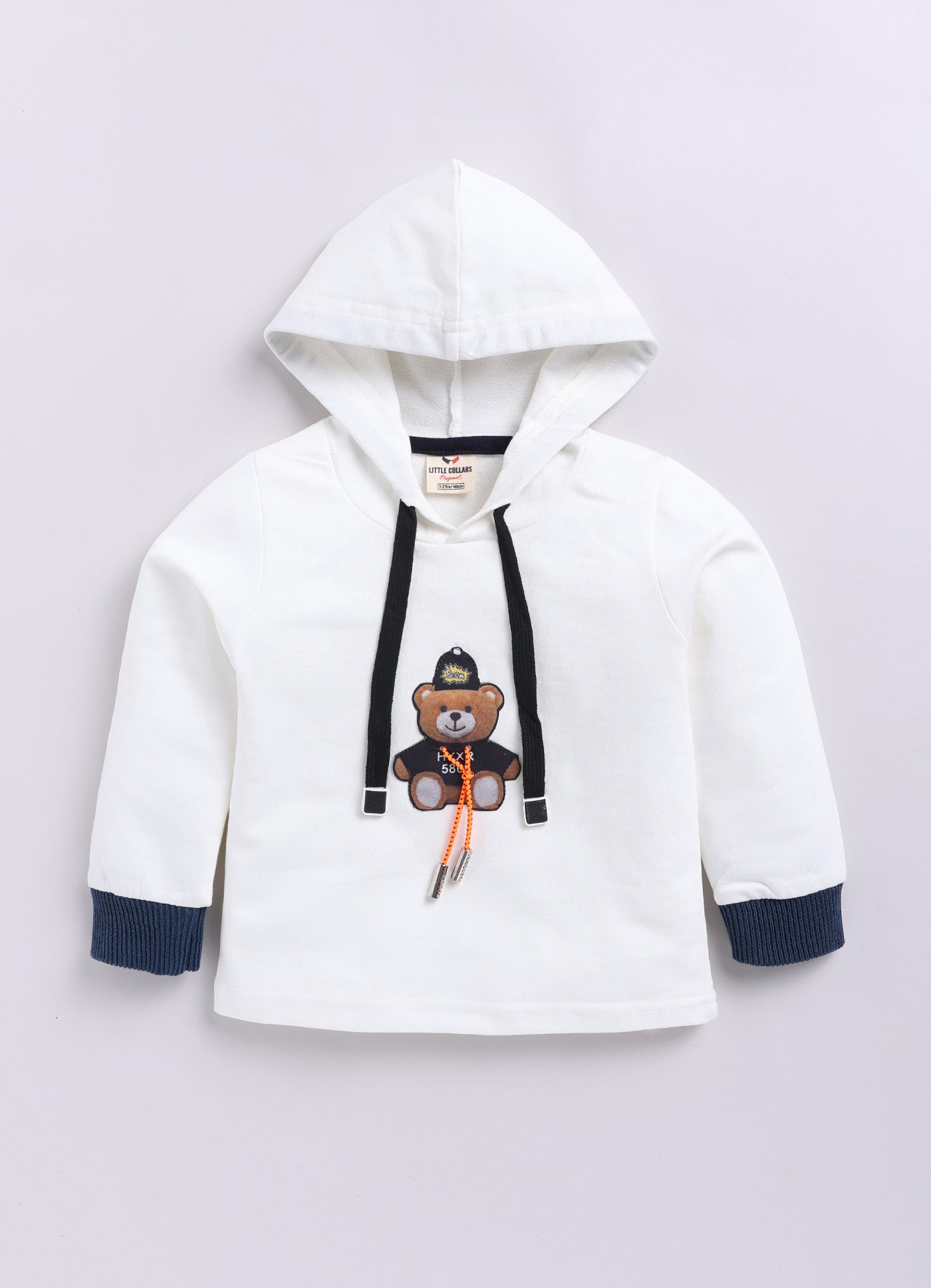 Blended Woven Technical Jacket Gilet with Utility Multi Pockets and Full Sleeves Hooded Teddy T-shirt and Trousers - Blue