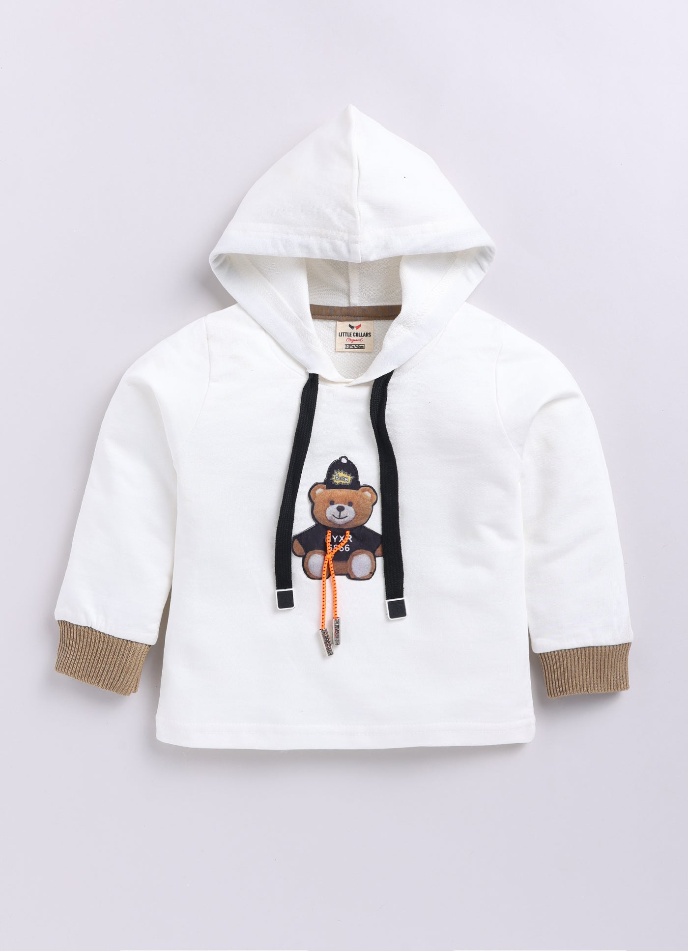 Blended Woven Technical Jacket Gilet with Utility Multi Pockets and Full Sleeves Hooded Teddy T-shirt and Trousers - Khaki