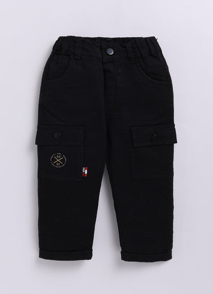 Blended Woven Technical Jacket Gilet with Utility Multi Pockets and Full Sleeves Hooded Teddy T-shirt and Trousers - Khaki