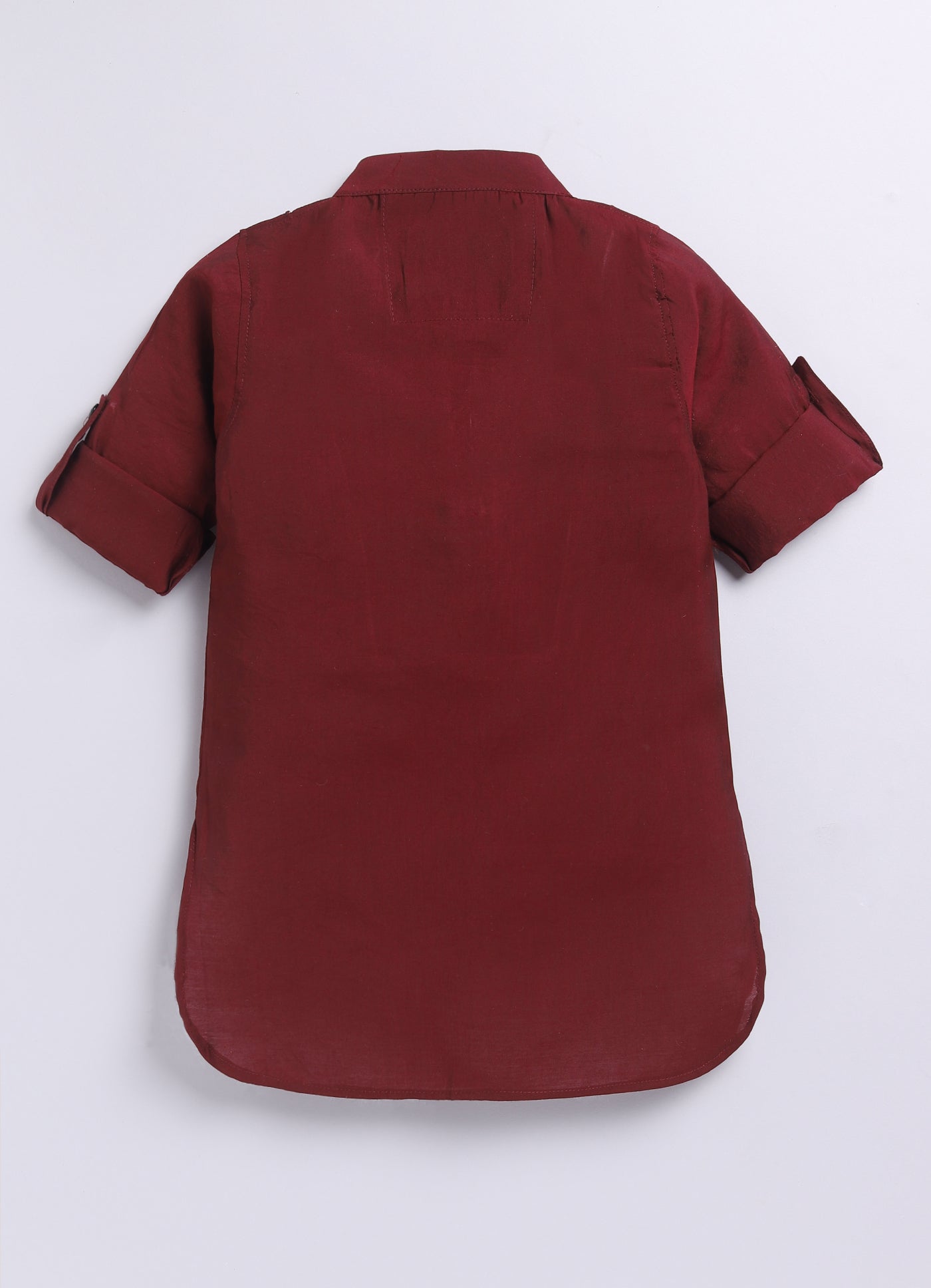 Silk Blended Woven Full Sleeves Floral Printed Nehru Jacket and Solid Kurta Pajama Ethnic Set- Maroon