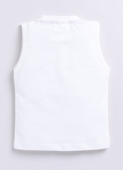 Cotton Woven Full Sleeves Stripes Shacket with Embroidery Printed T-shirt and Pants Casual Set-Blue