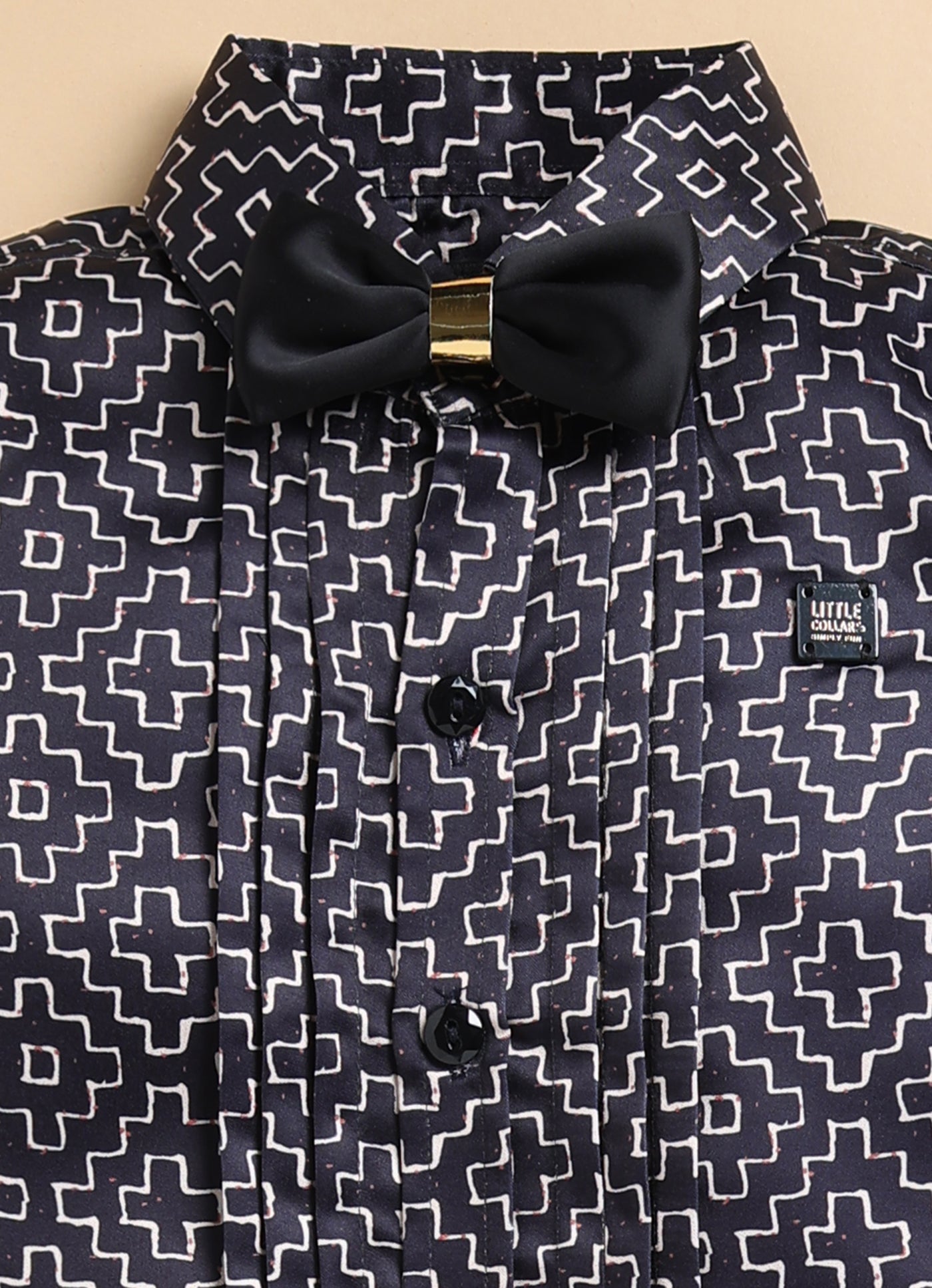 Formal Black Boys Shirt Pant Partywear Set - Black