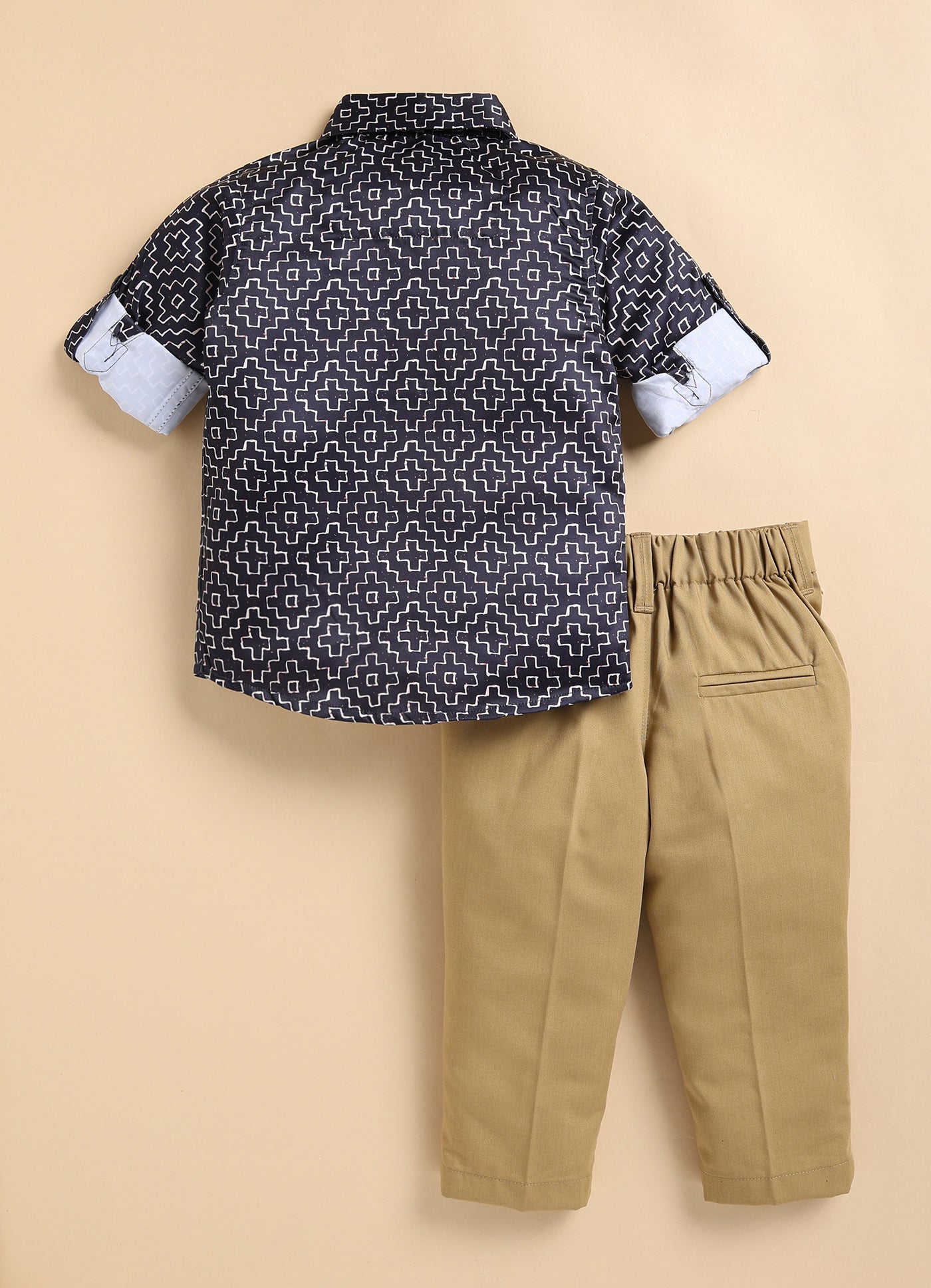 Formal Black Boys Shirt Pant Partywear Set - Black