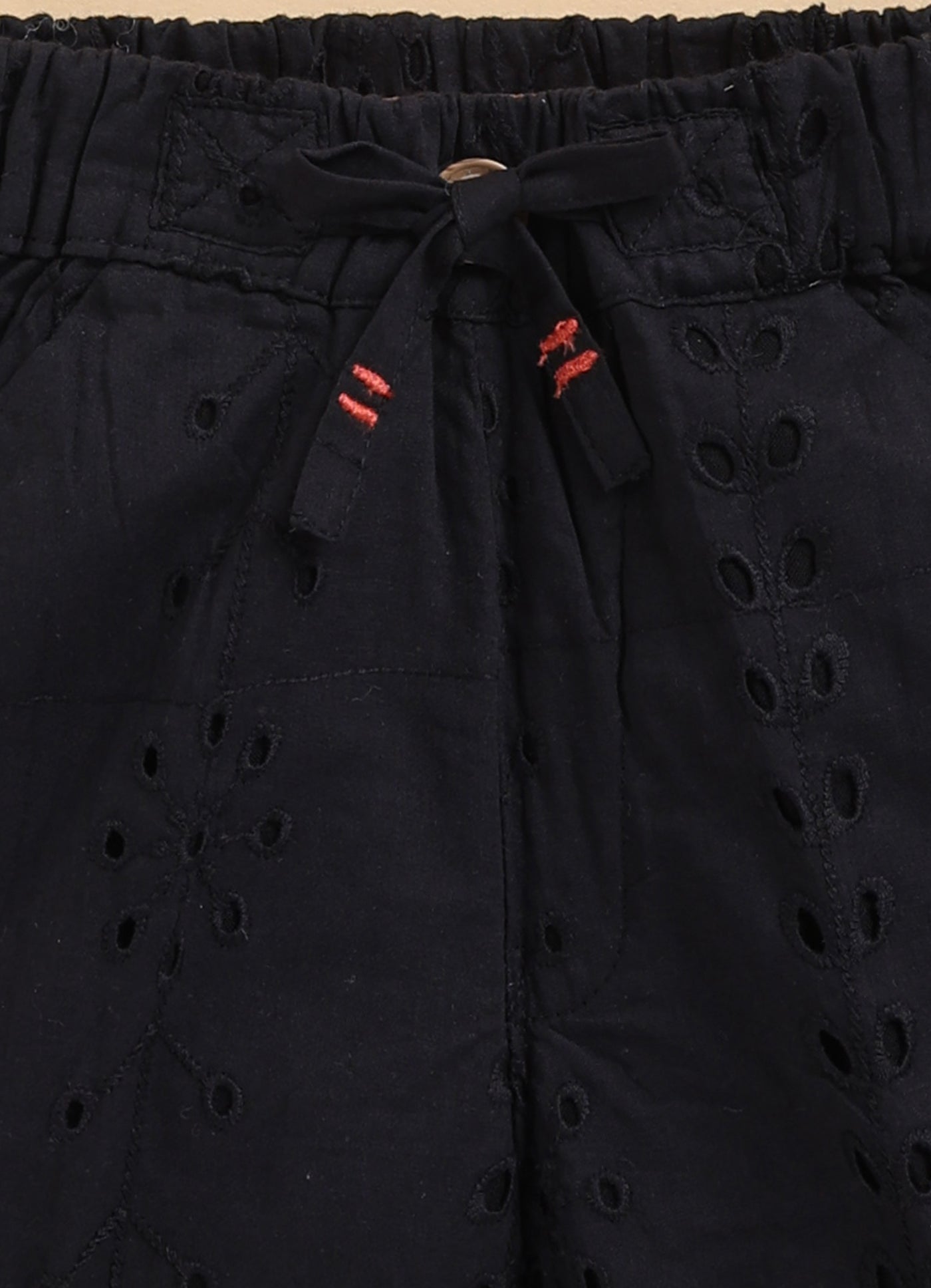 Boys Casual Pure Cotton Schiffli Shirt & Shorts Set with Tshirt - Black