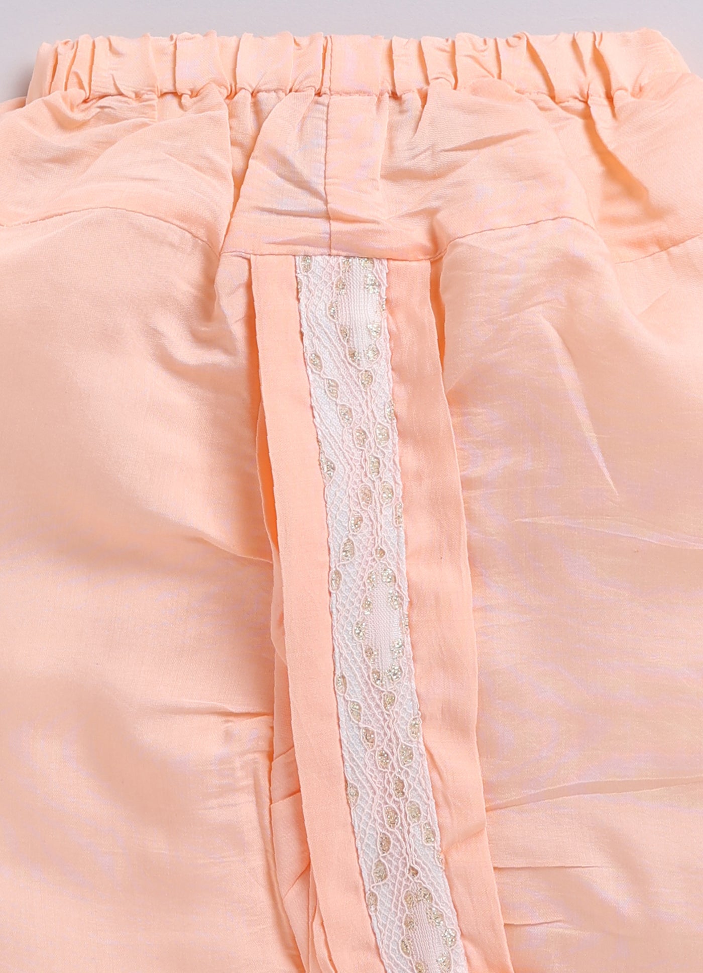 Blended Woven Full Sleeves Zari Work Embellished  & Abstract Embroidered Achkan With Dhoti Pant and Brooch Ethnic Set - Peach