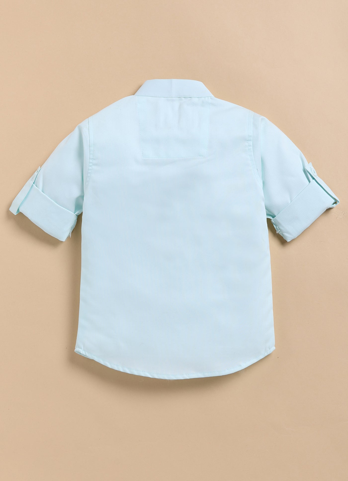 Blended Printed and Embroidered Woven Full Sleeves Zippered Nehru Jacket with Coloured Shirt Pant Brooch Set- Green