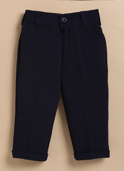 Blended Printed and Embroidered Woven Full Sleeves Zippered Nehru Jacket with Coloured Shirt Pant Brooch Set- Green