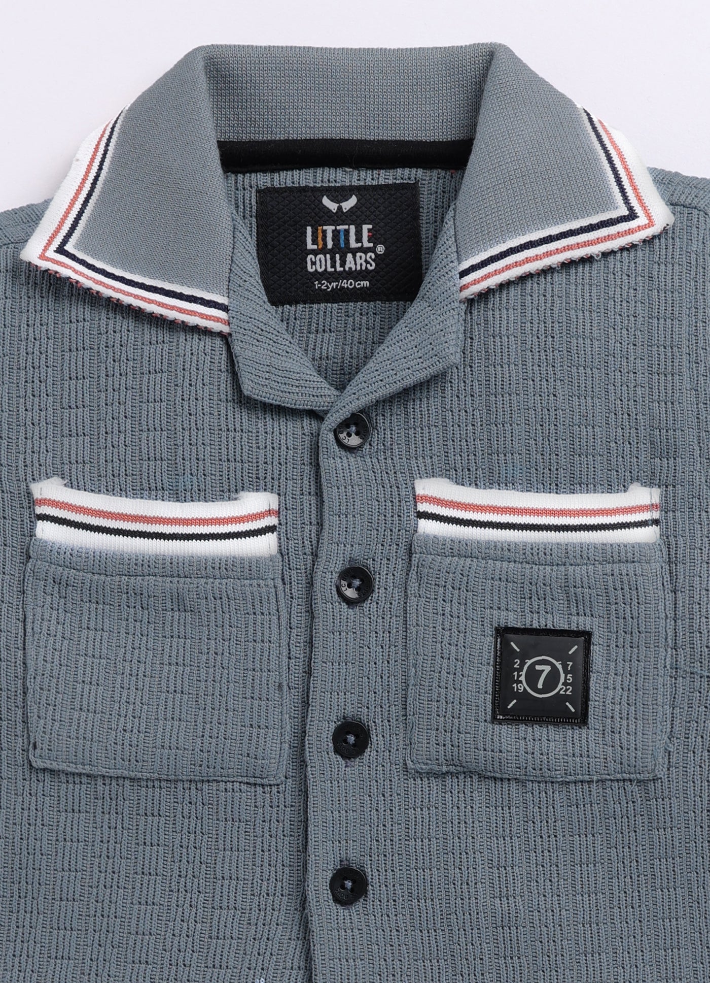 Blended Cotton Knitted Half Sleeves Solid Shirt with Shorts Coord Set- Blue