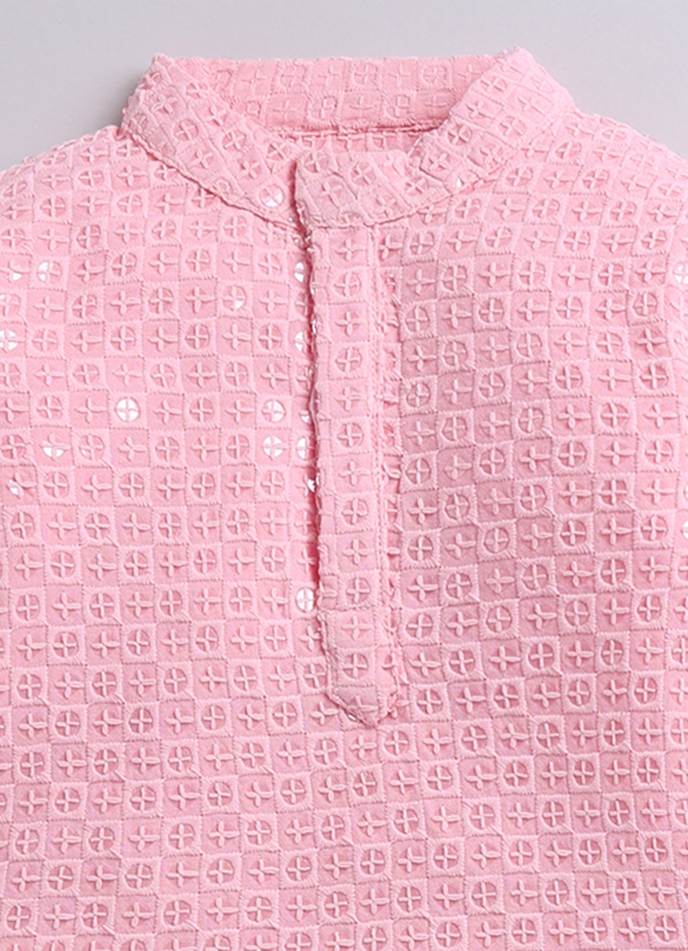 Silk Blended Woven Full Sleeves Pack of 2 Solid Embroidered Kurta Patiala Ethnic Set- Pink