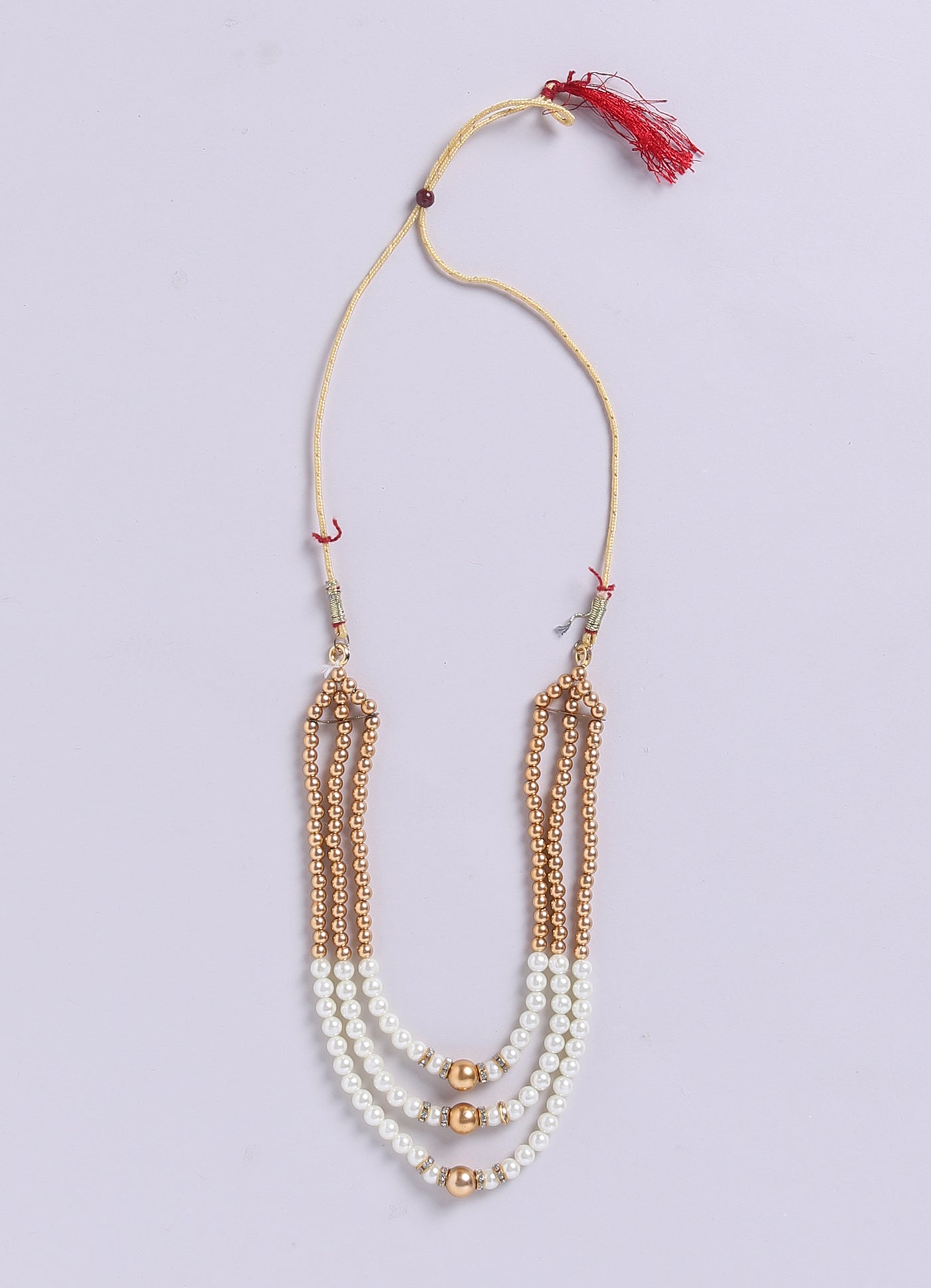 Blended Full Sleeves Self Design Jaquard & Zari Work Achkan & Dhoti Style Pant with Brooch and Necklace Ethnic Set- White