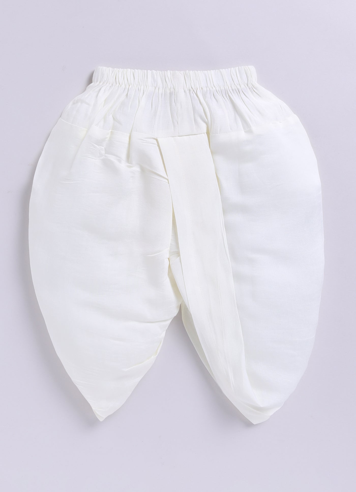 Blended Silk Full Sleeves Self Texture Elephant Hand Embroidered Achkan Bandh gala with Dhoti Ethnic wear Set- Peach