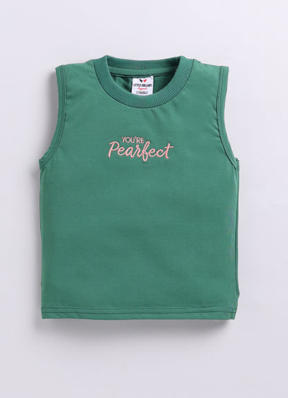 Pure Cotton Woven Half Sleeves Checks Shirt with Pear Embroidery, Pant with T-shirt Casual Set- Pink