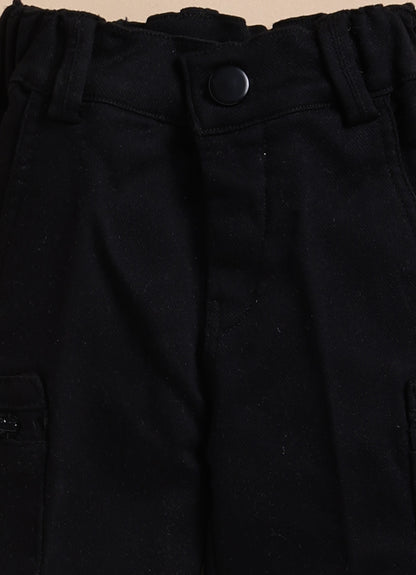 Blended Quirky Graphic Printed Woven Full Sleeves Zippered Sweat Jacket with Printed T-shirt and Pants Casual Set-Black