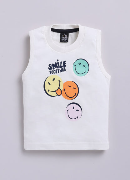 Jaquard Knitted Full Sleeves Zippered Sweat Jacket with Printed T-shirt and Denim Pants Casual Set- Khaki