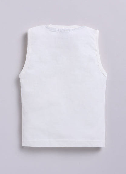 Jaquard Knitted Full Sleeves Zippered Sweat Jacket with Printed T-shirt and Denim Pants Casual Set- Khaki