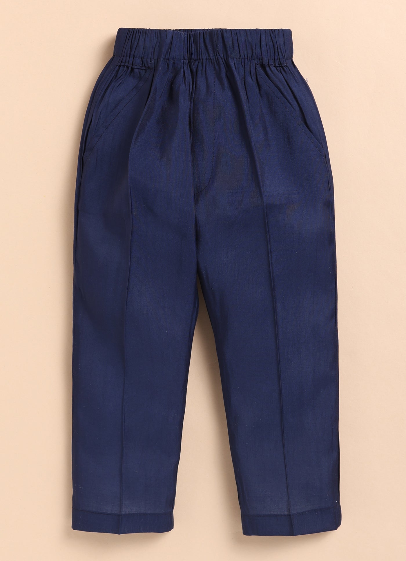 Boys Blended Silk Heavy Embroidered  Nehru Jacket Full Sleeves Kurta and Pajama with Brooch Ethnic Set - Blue