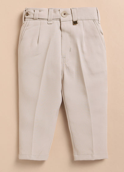Blended Cotton Satin Solid Woven Full Sleeves Animal Embroidered Shirt Pant Set- Wine