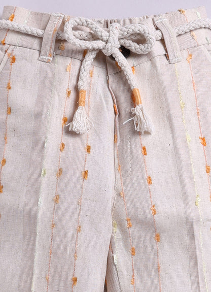 Pure Cotton Full sleeves Smart Casual Coat Suit Coord Set- Orange