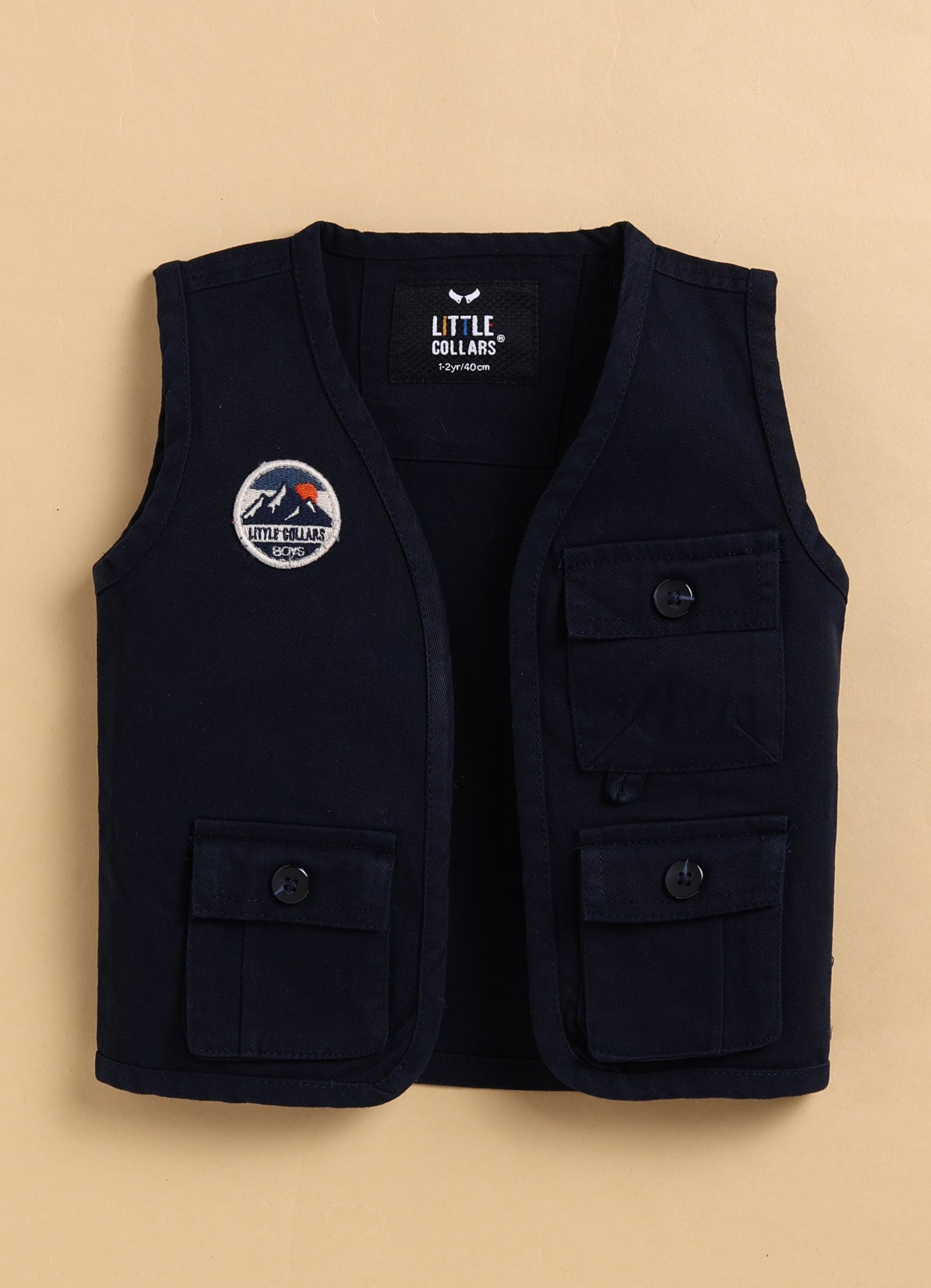 Casual Multi Pocket Cargo Sleeveless Gilet Jacket Half Sleeves Tshirt  Half Pant Co-ord Set - Blue
