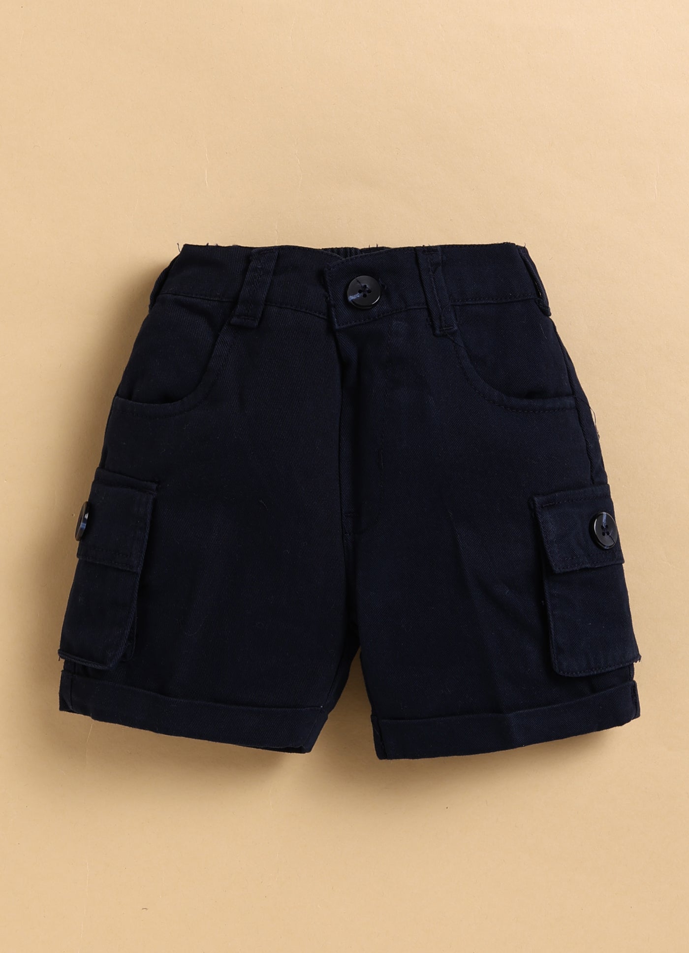 Casual Multi Pocket Cargo Sleeveless Gilet Jacket Half Sleeves Tshirt  Half Pant Co-ord Set - Blue
