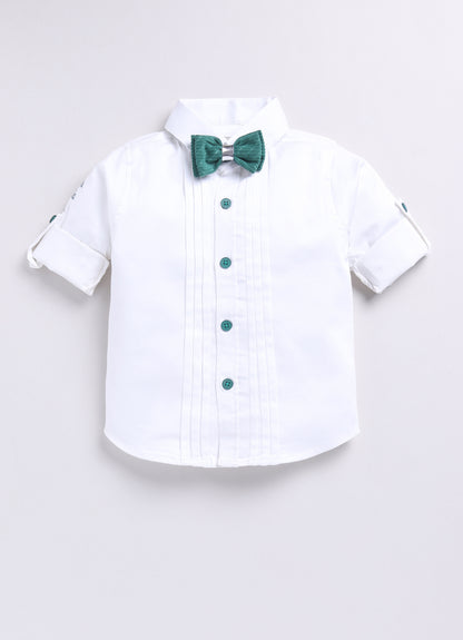Boys Elegant Velvet Suede Patterened Partywear Jacket Set- Teal