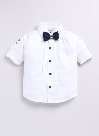 Boys Elegant Velvet Suede Patterened Partywear Jacket Set- Navy