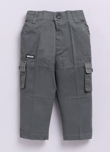 Cotton Woven Full Sleeves Solid Shacket Shirt Pant with Printed T-shirt Casual Set-Olive